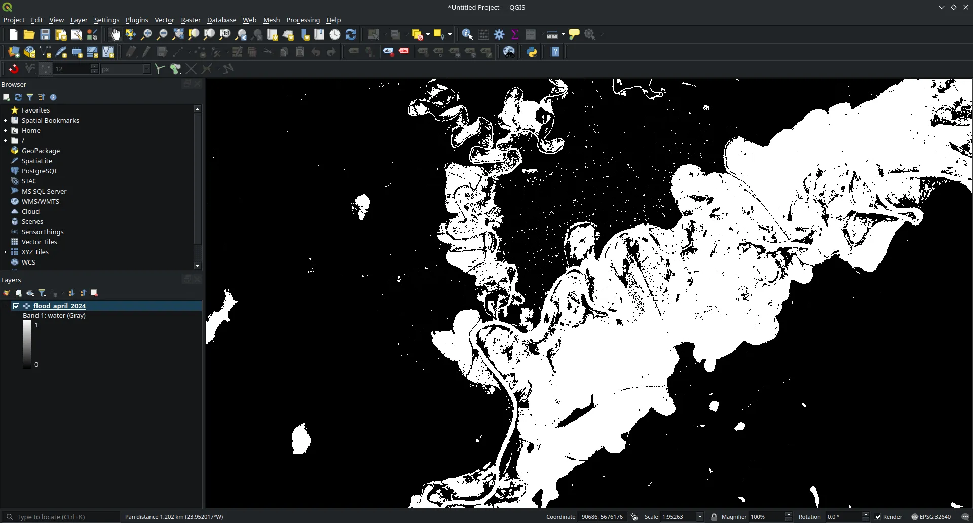 QGIS — imported TIF layer