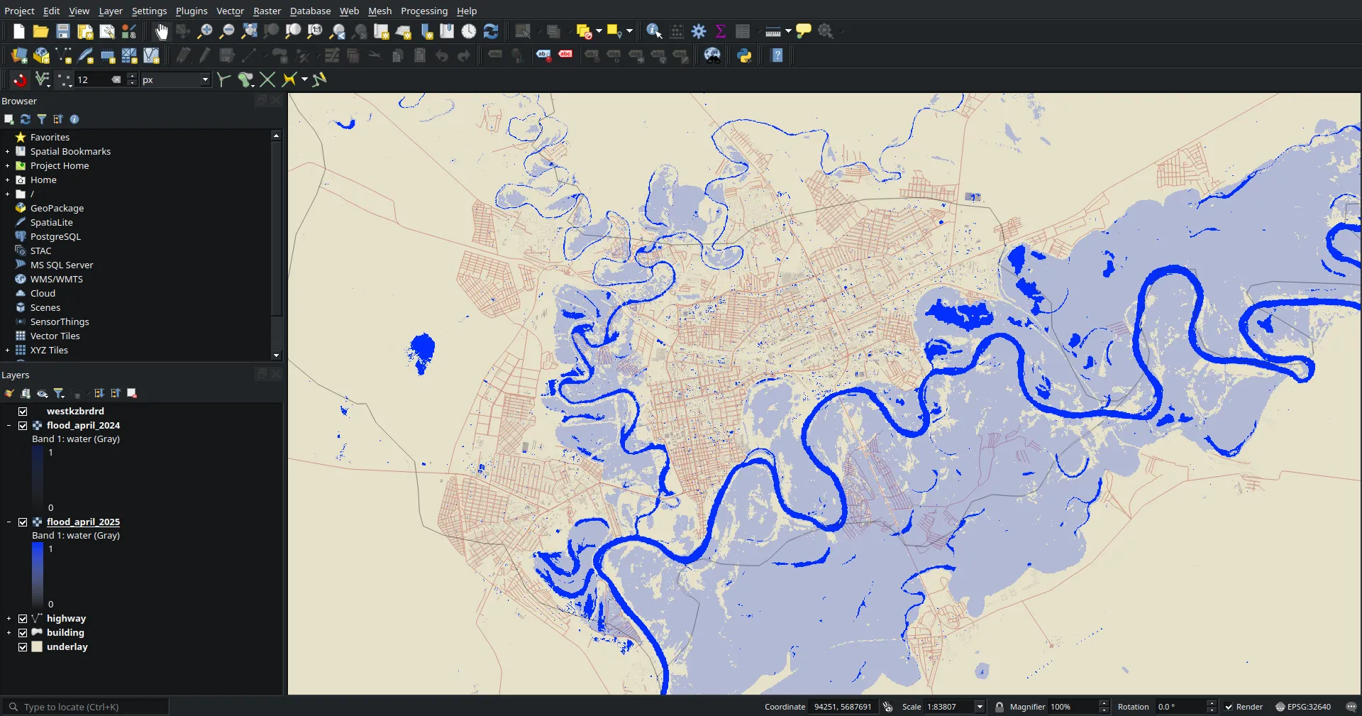 QGIS — imported TIF layer